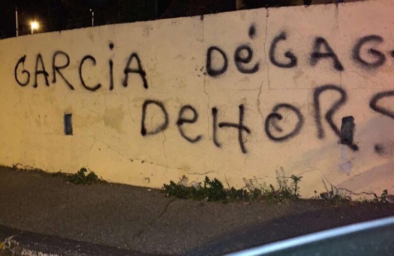 Les murs de la Commanderie tagués