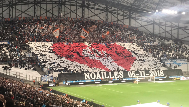 Le Vélodrome a rendu hommage aux victimes de la rue d’Aubagne