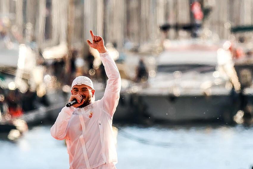 Le rappeur Jul, OM